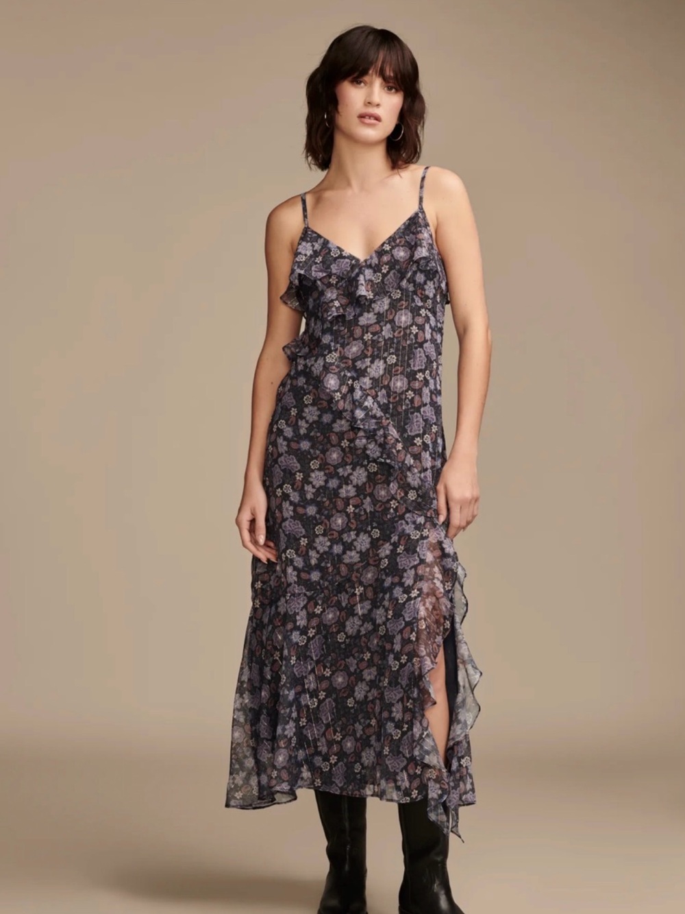 Lucky Brand Purple Floral Slip Dress